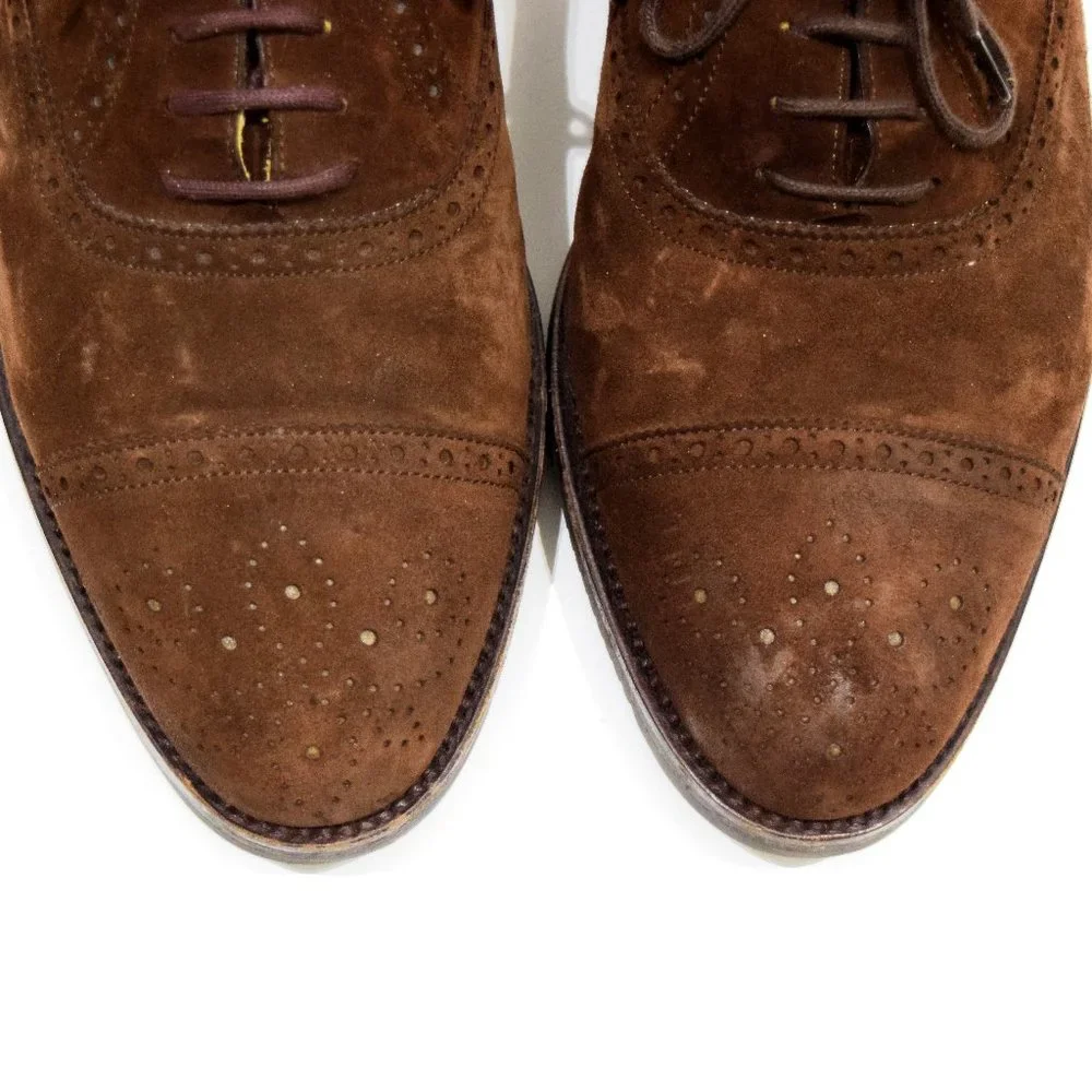 Cole Haan‎ Brown Suede Cap Toe Oxford Shoes 10 D
